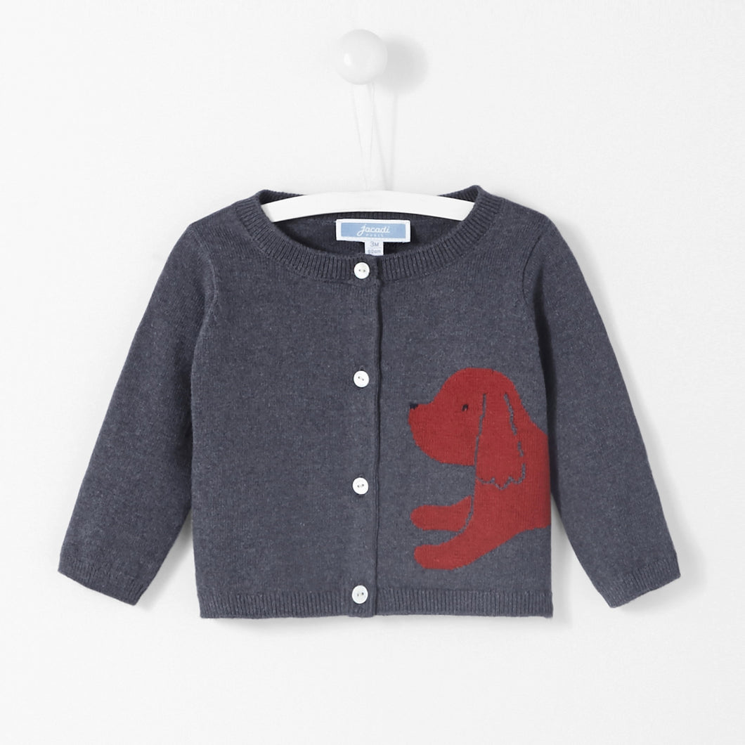 Jacadi Newborn Boy Chevron Cardigan