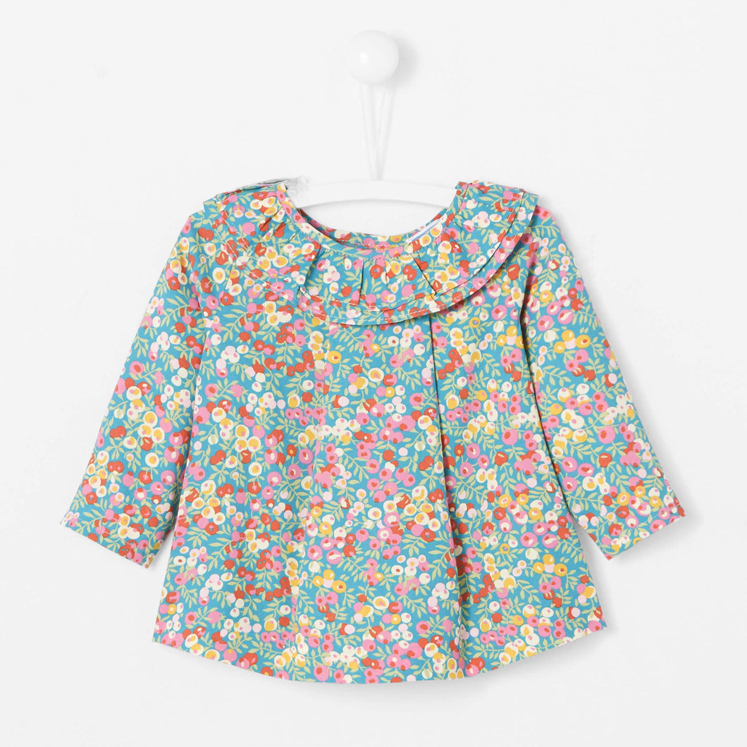 Jacadi Newborn Girl Colerette Blouse