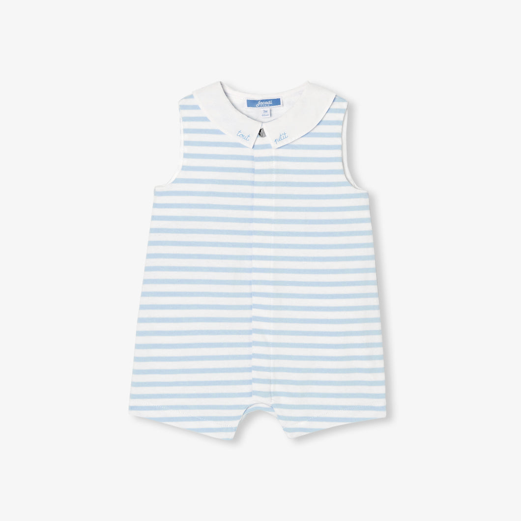 Jacadi Newborn Boy Canotier Romper