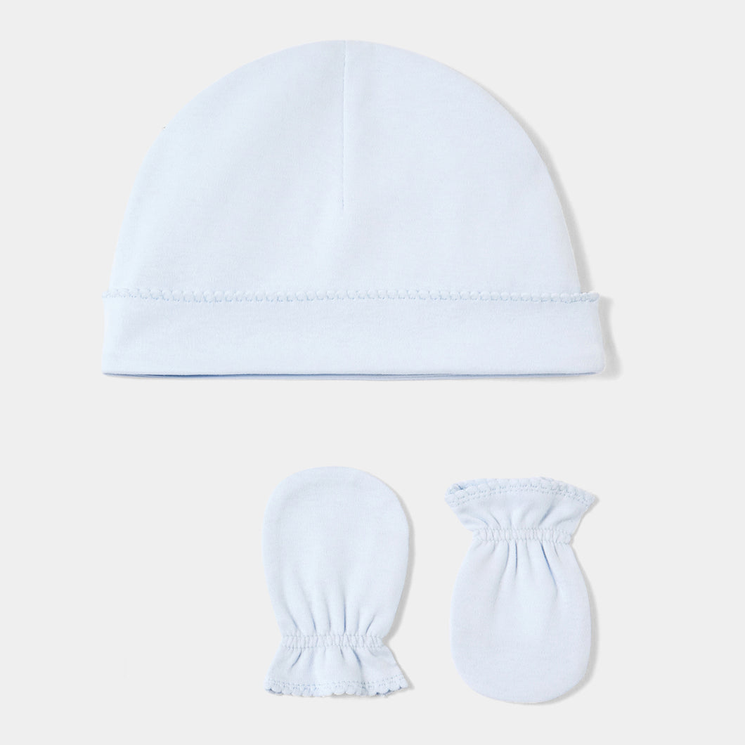 Jacadi Newborn Boy Simon Hat & Mitts