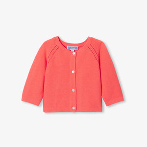 Jacadi Newborn Girl Cerise Cardigan