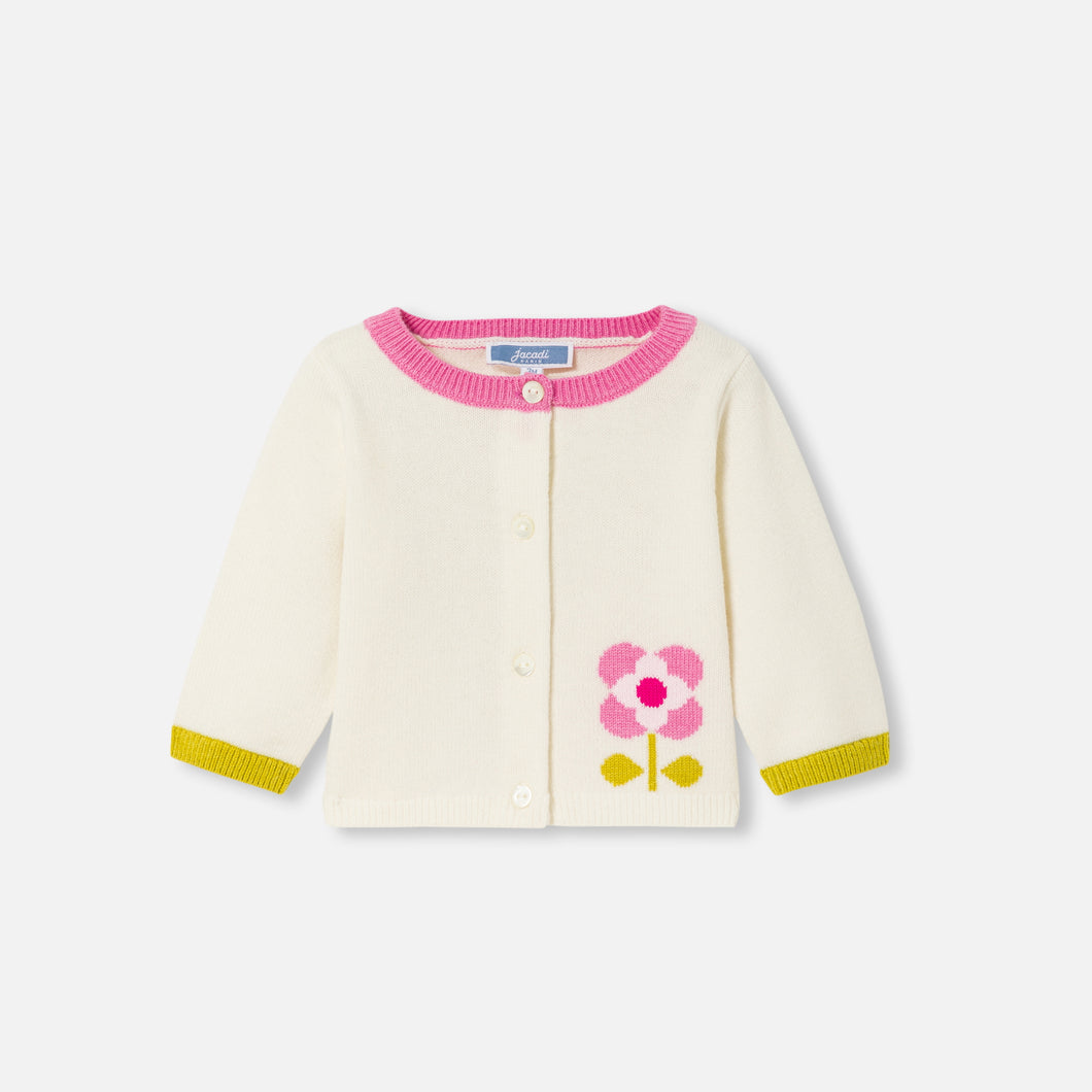 Jacadi Newborn Girl Manette Cardigan