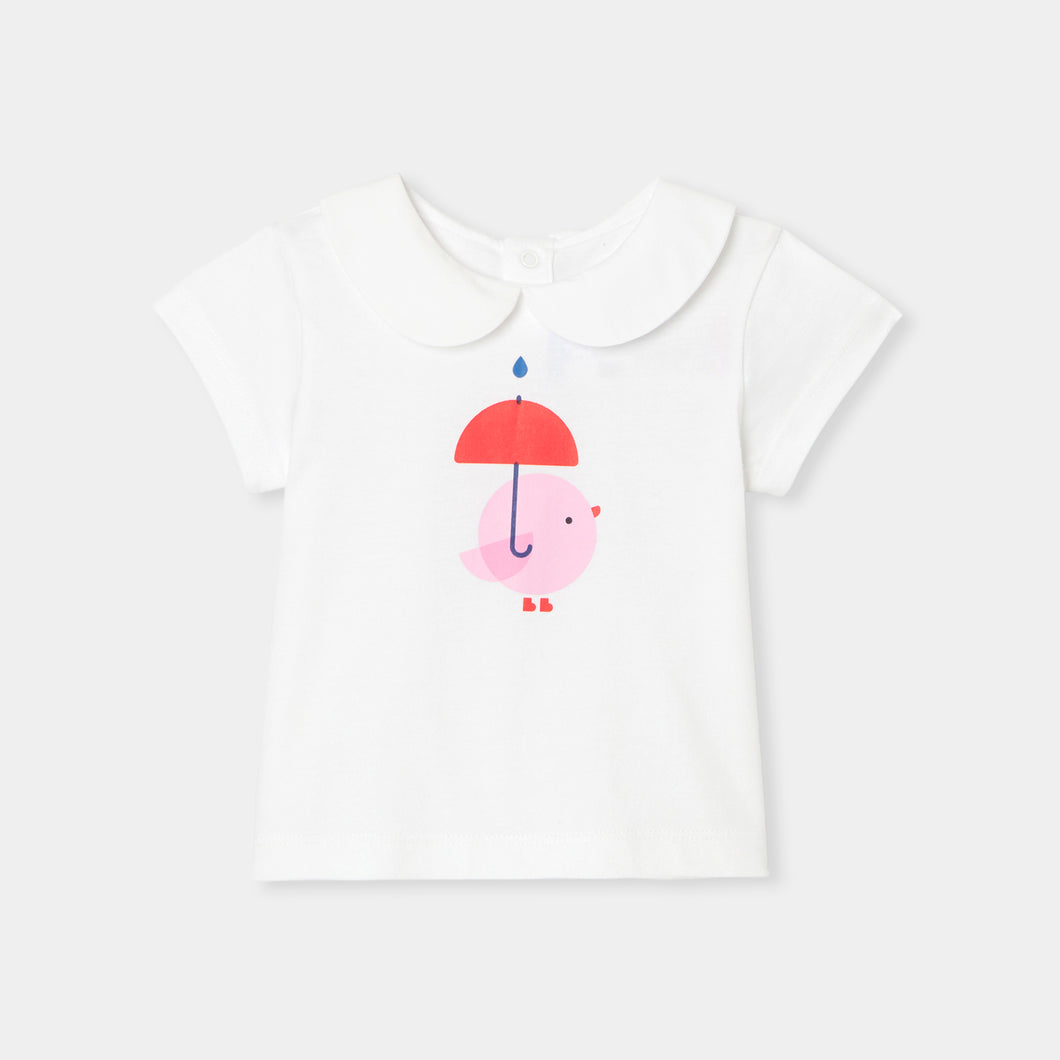 Jacadi Toddler Girl Bonheur Tshirt