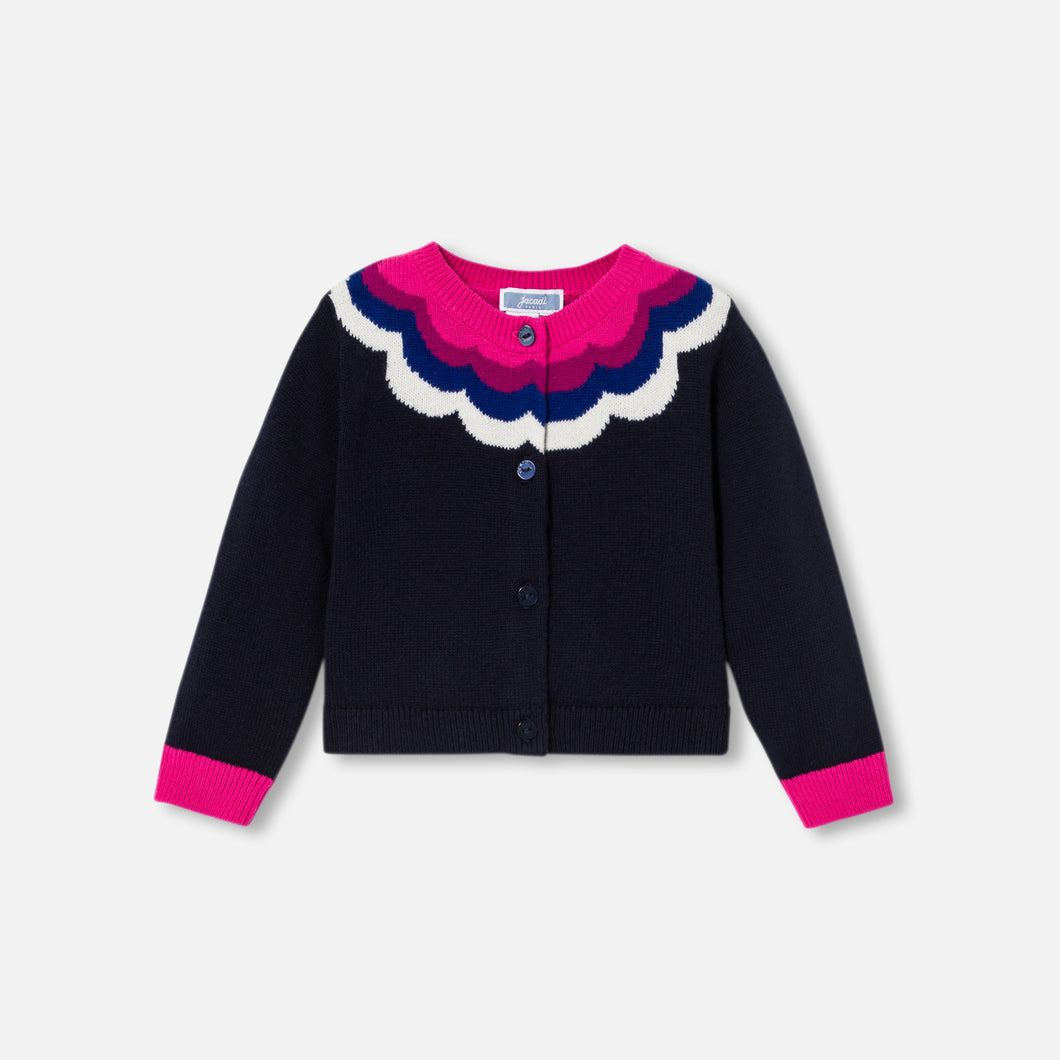 Jacadi Toddler Girl Memory Cardi