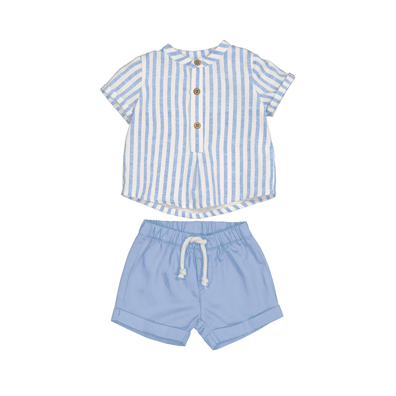 Mayoral Newborn Boy Striped Shirt & Shorts Set