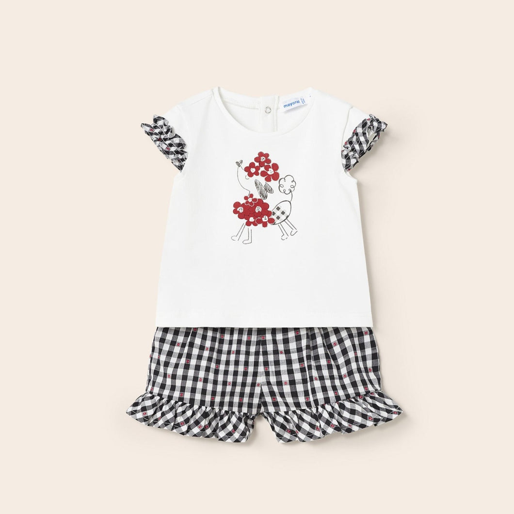 Mayoral Toddler Girl Plaid Short & Top Set