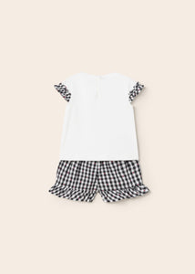 Mayoral Toddler Girl Plaid Short & Top Set