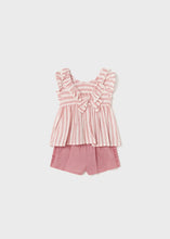 Load image into Gallery viewer, Mayoral Toddler Girl Striped Top &amp; Short Set
