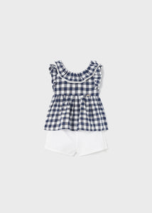 Mayoral Toddler Girl Plaid Top & Short Set