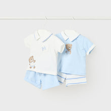 Load image into Gallery viewer, Mayoral Newborn Boy 4-piece Tshirts and Shorts Set
