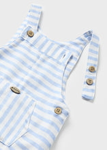 Load image into Gallery viewer, Mayoral Newborn Boy Striped Shortalls &amp; Tshirt Set
