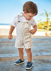 Mayoral Toddler Boy Linen Short Overalls