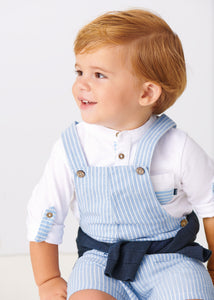 Mayoral Toddler Boy Linen Short Overalls
