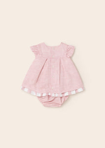 Mayoral Newborn Girl Linen Ceremony Dress