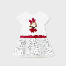 Load image into Gallery viewer, Mayoral Toddler Girl Polka Dot Graphic Dress
