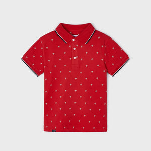 Mayoral Boy Small Print Polo Shirt