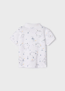 Mayoral Boy Small Print Polo Shirt