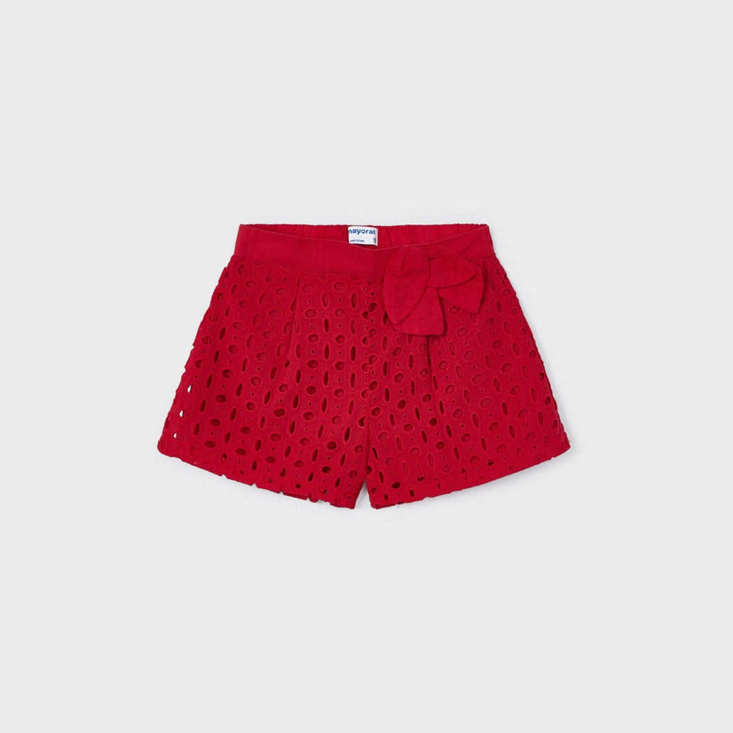 Mayoral Girl Eyelet Shorts