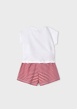 Load image into Gallery viewer, Mayoral Girl Striped Shorts &amp; Tshirt Set
