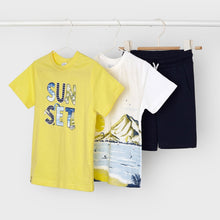 Load image into Gallery viewer, Mayoral Boy 3-piece Tshirt &amp; Shorts Set
