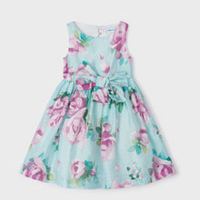 Load image into Gallery viewer, Mayoral Girl Floral Linen Ceremony Dress
