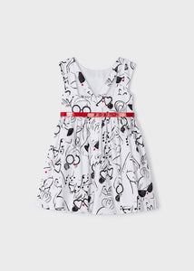 Mayoral Girl Printed Party Dress with Belt